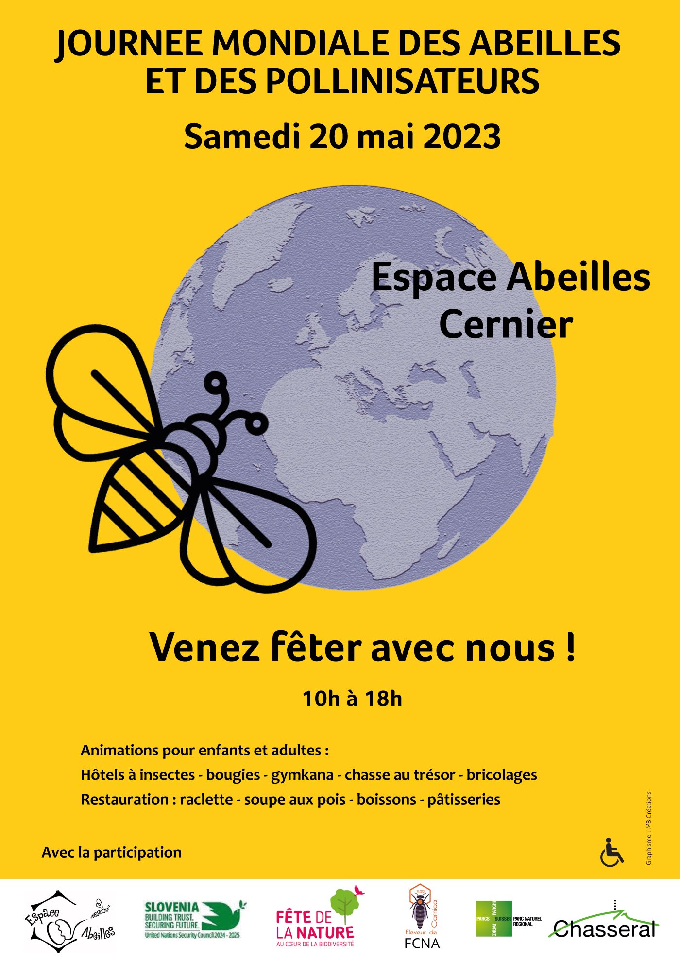 Affiche Journee mondiale des abeilles et des pollinisateurs